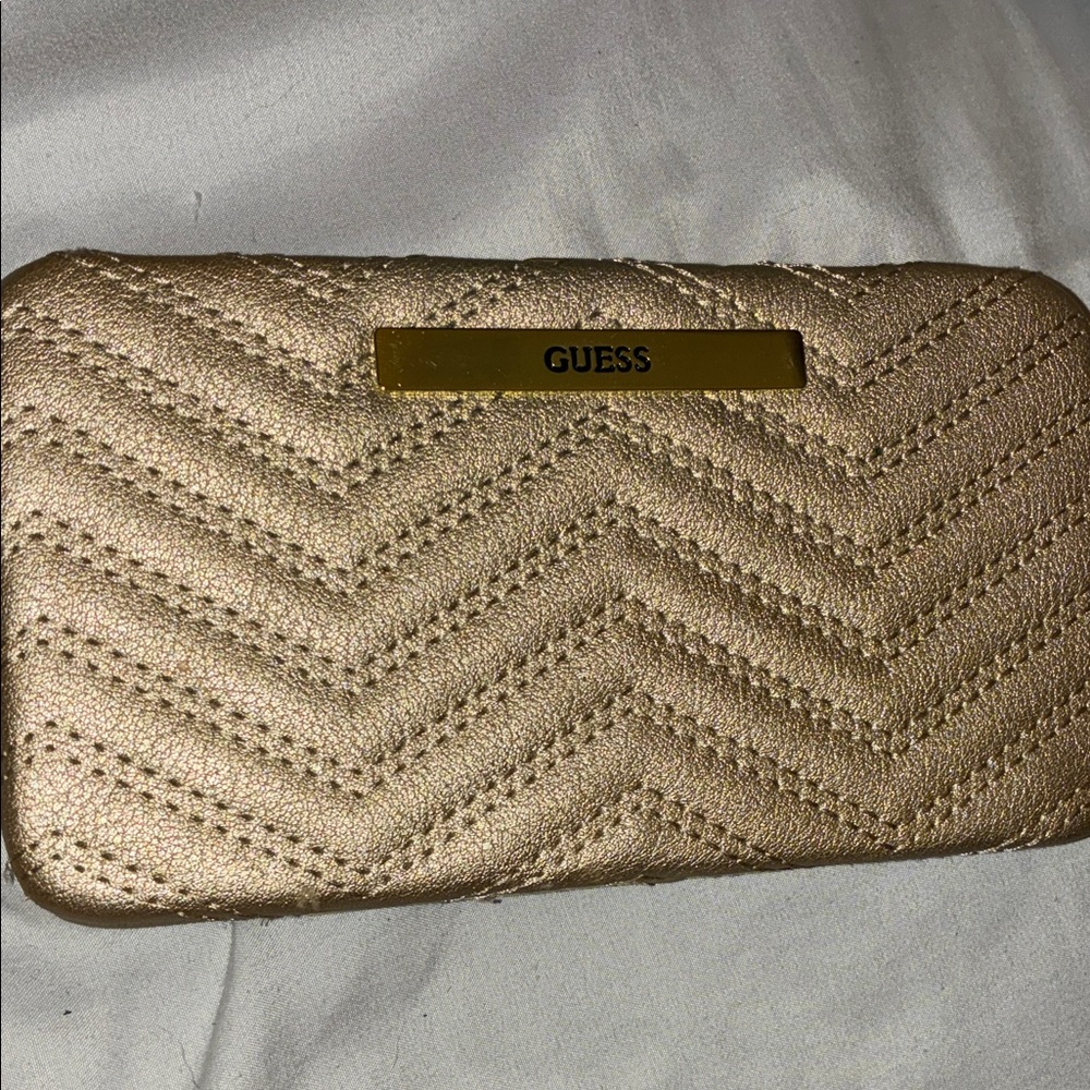 Guess Metallic‎ Gold Quilted Wallet